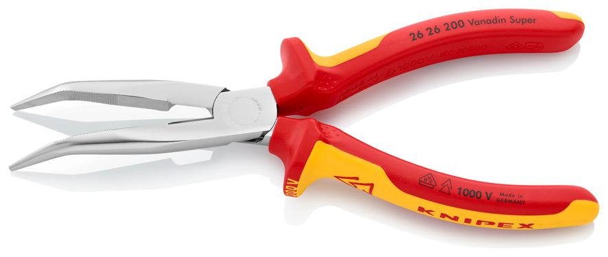 Insulated Long Curved Cutting Pliers Half-round 200mm