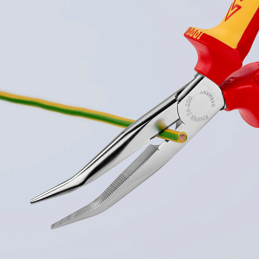 Insulated Long Curved Cutting Pliers Half-round 200mm
