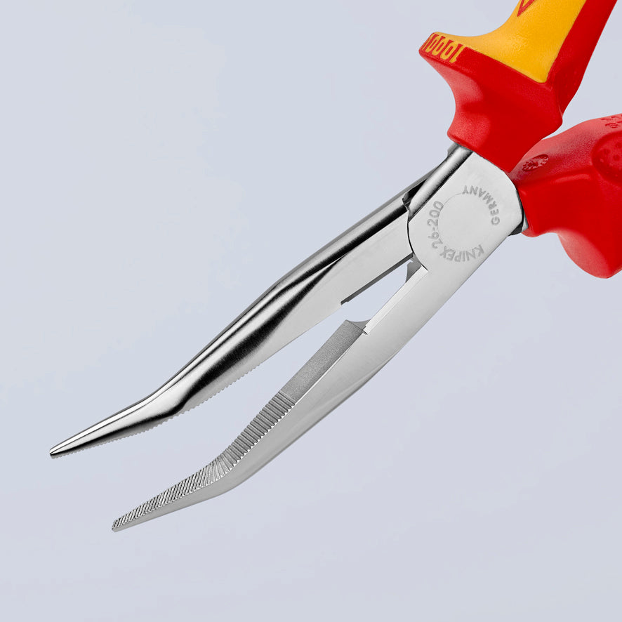 Insulated Long Curved Cutting Pliers Half-round 200mm