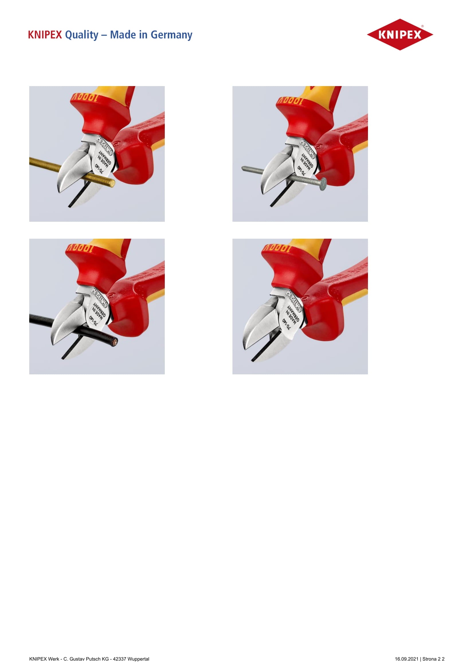 Insulated Side Cutting Pliers 140mm