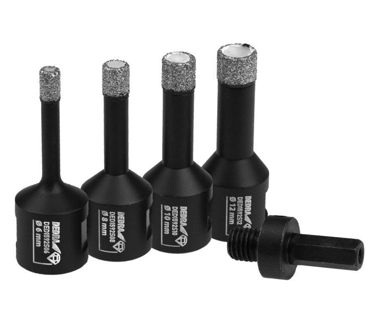 Vakuumgelöteter Diamantkernsatz 6 8 10 12 mm + Anpassung