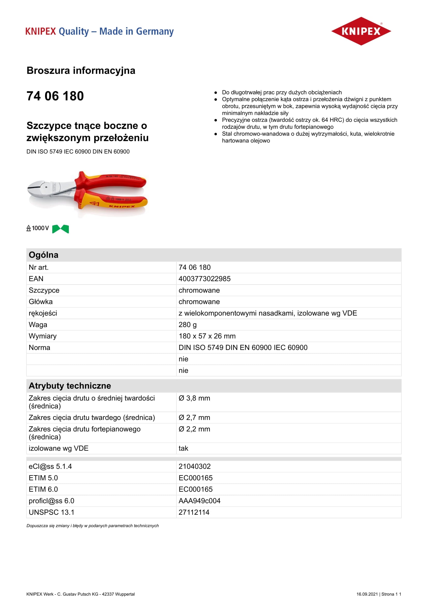 Taglierina laterale ad alta capacità 180 mm