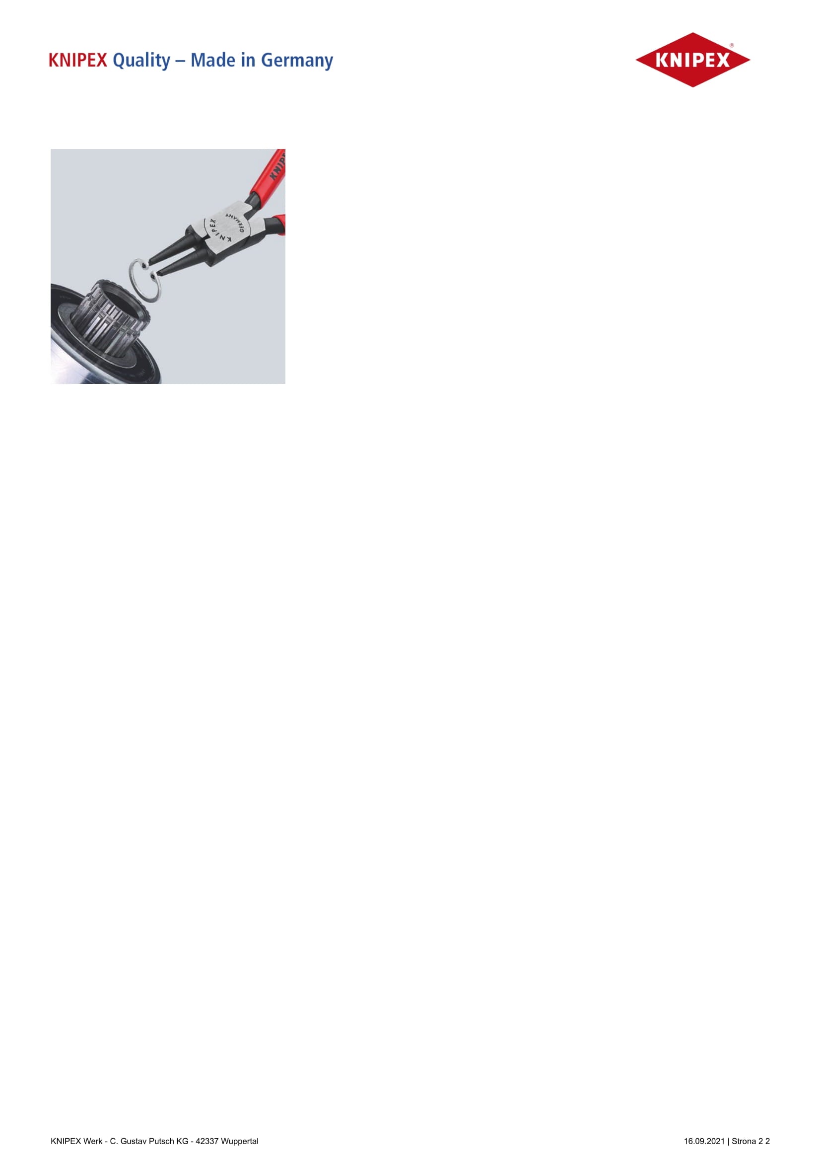 Internal Straight Circle Ring Pliers 140mm 12-25mm