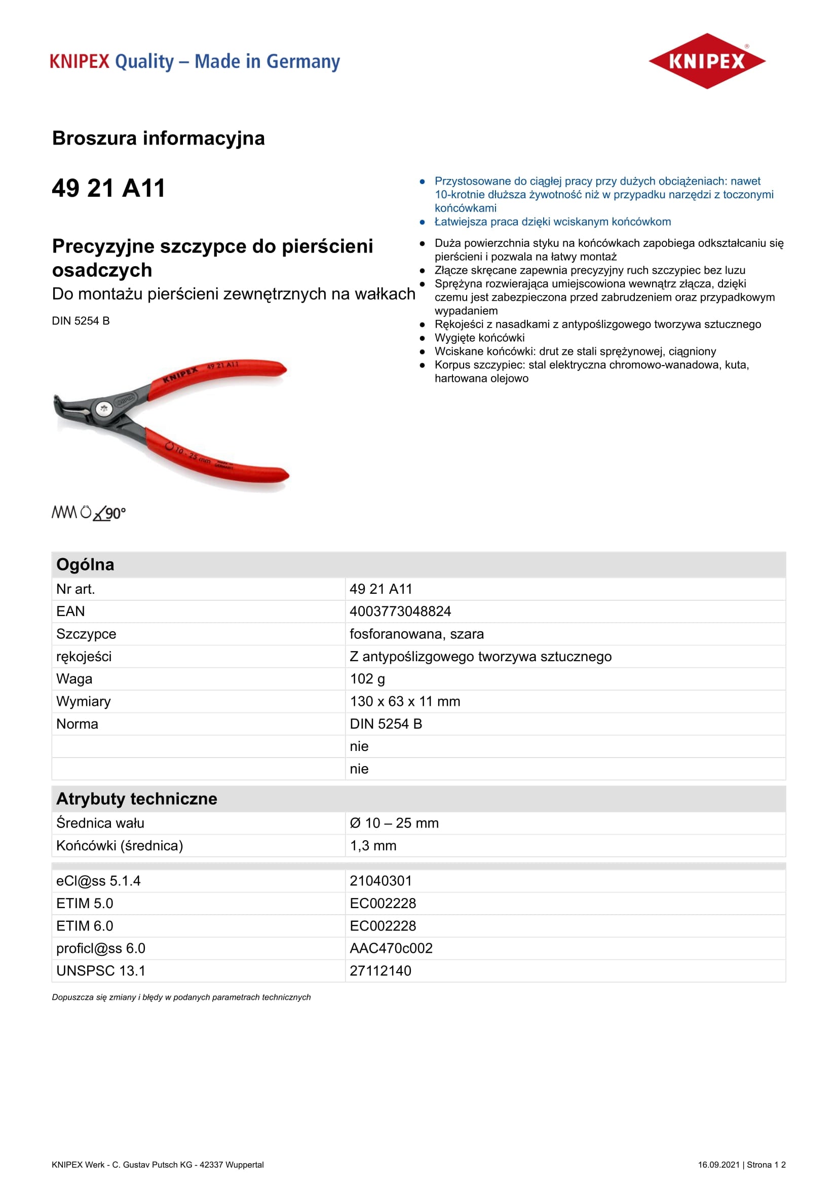 Pinza Di Precisione Per Circuiti Esterni Pinza Piegata 130mm