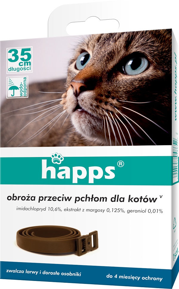 Happs Obroża przeciw pchłom dla kotów