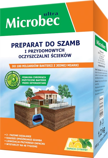 Preparat Do Szamba - Microbec Ultra 900g+300 Gratis