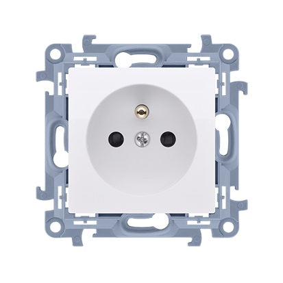 Simon 10 Single Socket With/unit White
