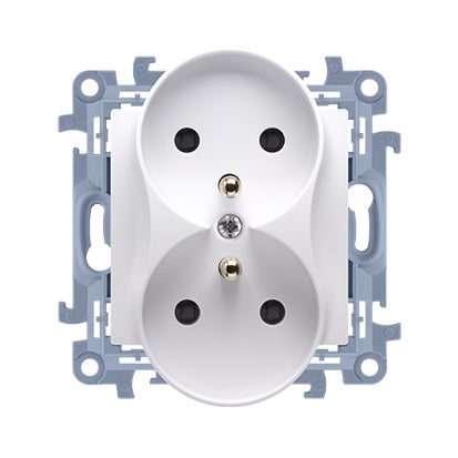 Simon 10 Double Socket With/without White