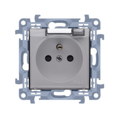 Simon 10 Single Socket With/with Ip44 Class Smoke White
