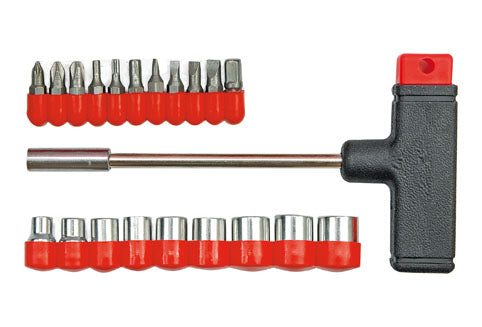 T-rúd csavarhúzó + 20 bites 65100