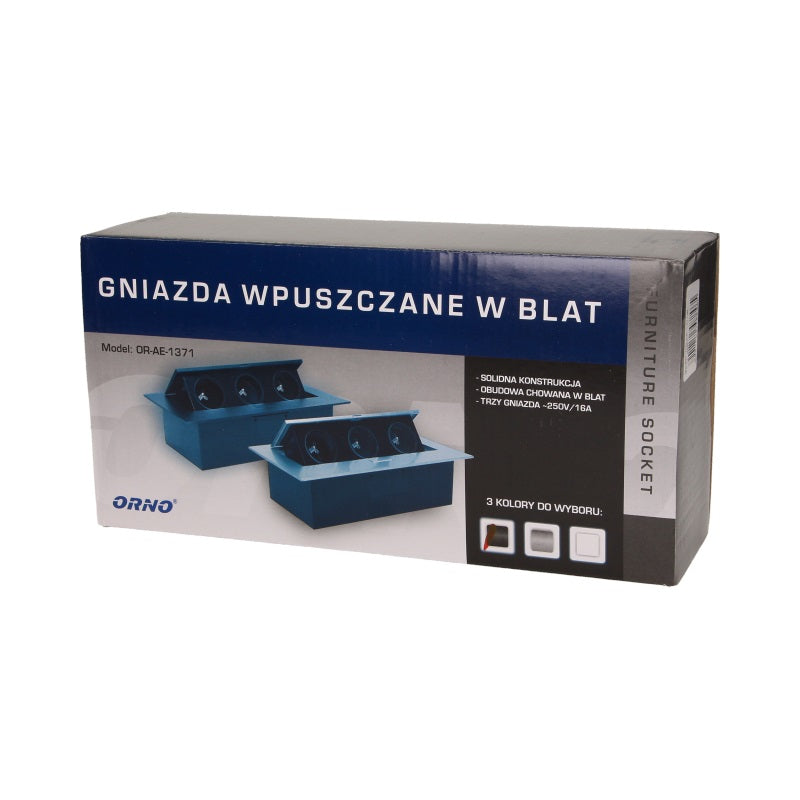 Prise Encastrable 3x2p+z Bord Plat Noir