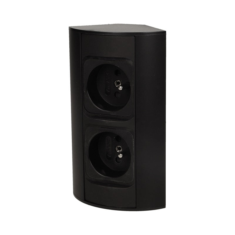 Prise Meuble 2x2p+z Noir