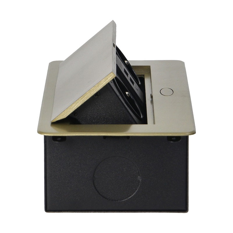 Prise Encastrable 2x2p+z 2xusb Plat Laiton Bord