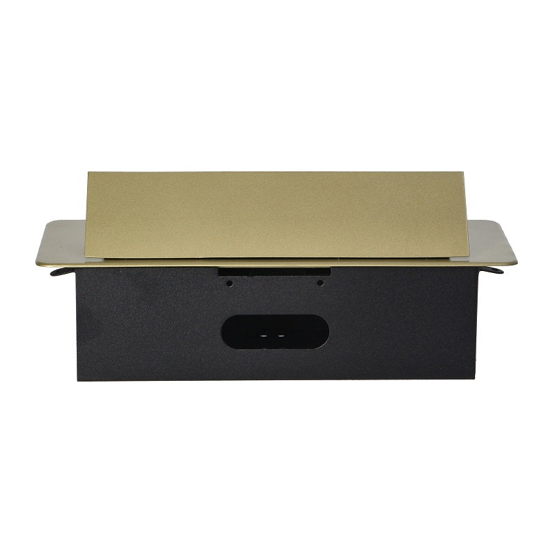 Prise Encastrable 2x2p+z 2xusb Plat Laiton Bord