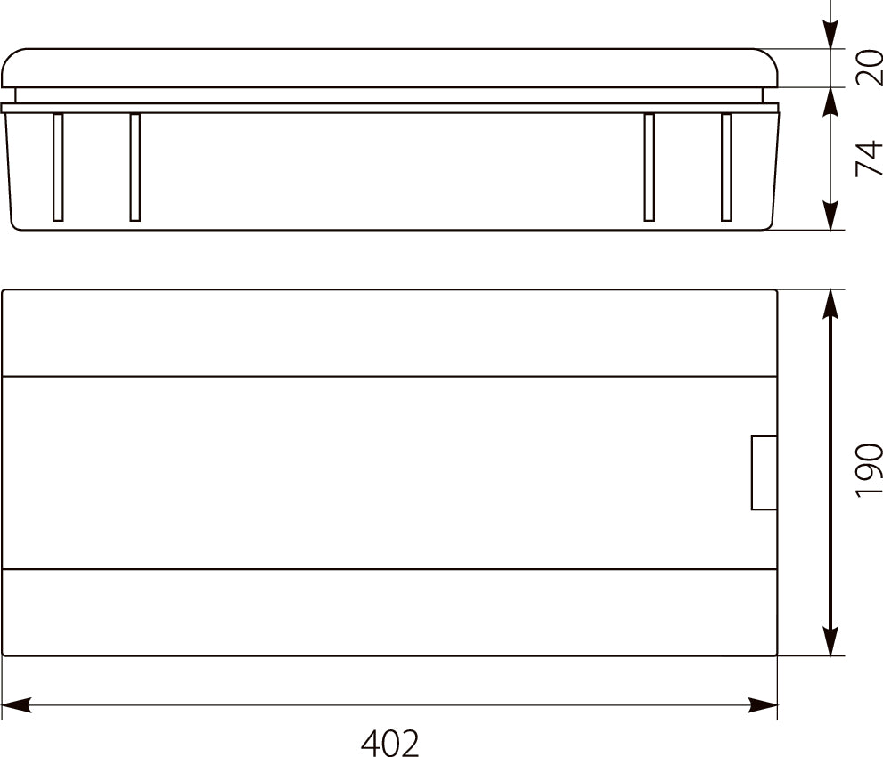 Modular Distribution Board 1x18 Flush-mounted Ip40 Srp-18 2.4