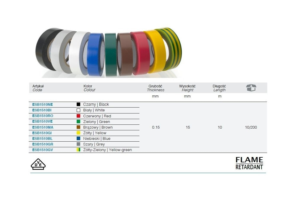 Electrical Insulating Tape 10m*15mm Black