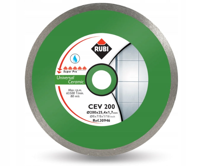 Disco Diamantado Para Borda Contínua De Azulejos - Cev 180mm