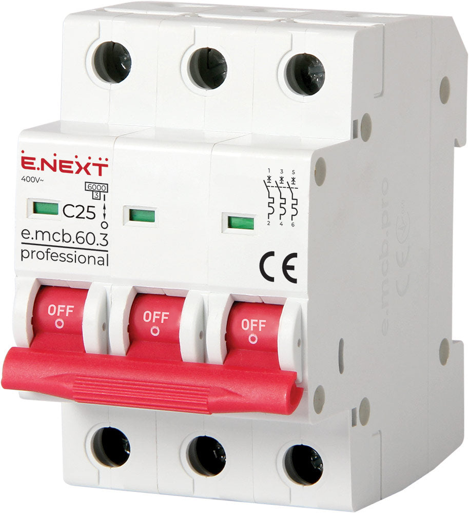 Interruttore automatico di sovracorrente Mcb.pro60 3p C25a 6ka