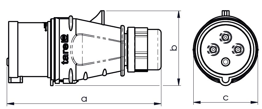 Преносим изолационен щепсел 32a 400v 3p+z Ip44