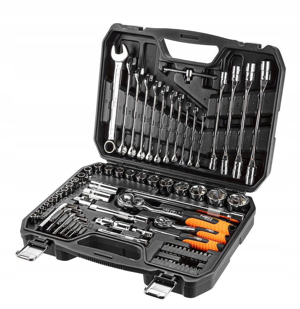 Set Chiavi a Bussola 1/4'' 1/2'' 77 Parti Crv