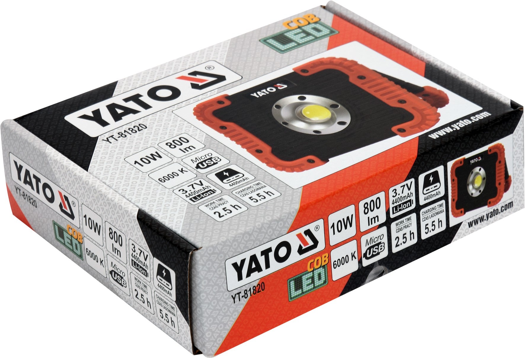 Proiector LED portabil, reîncărcabil, de 10 W