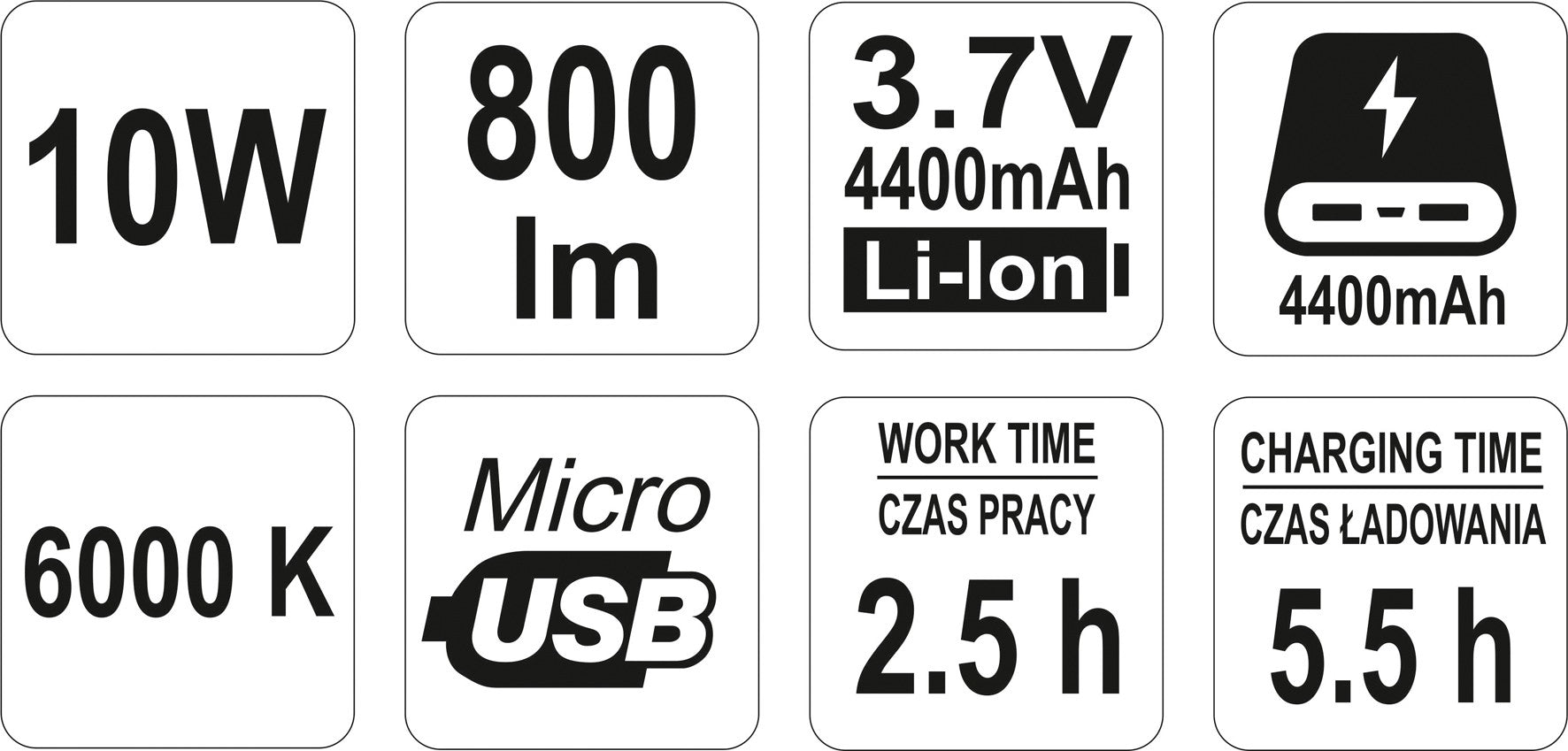 Преносим 10w акумулаторен LED прожектор