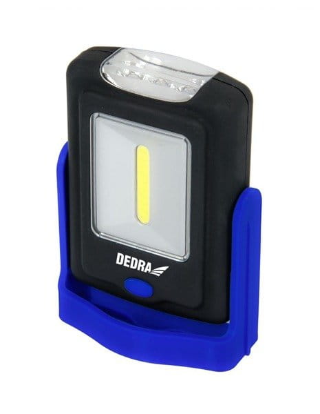 1w Cob Led+3led Rectangular Flashlight With Base Battery
