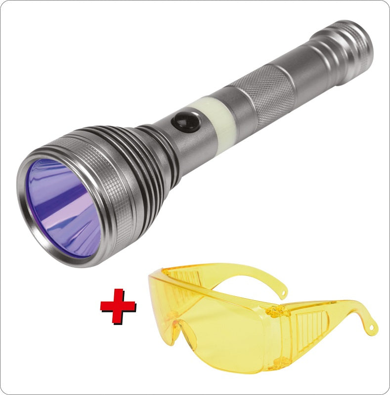Conjunto De Linterna Uv Recargable 3w + Gafas