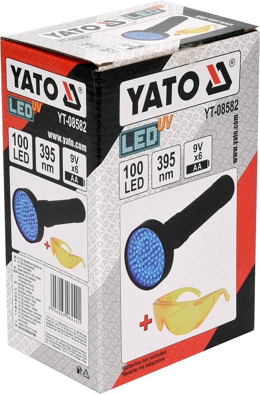 100 Led Uv фенерче и комплект очила