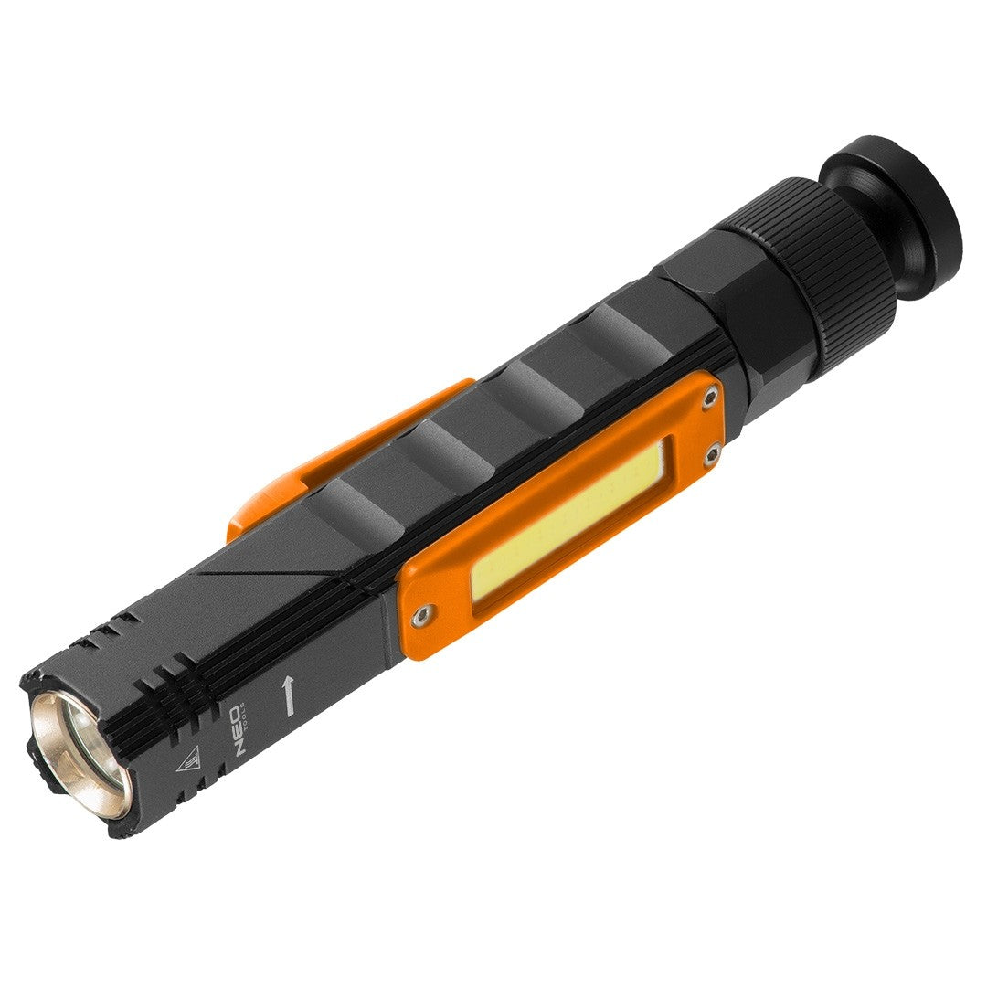 Flashlight Usb Rechargeable 300 Lm 2 In 1 Cree Xpe + Cob Led