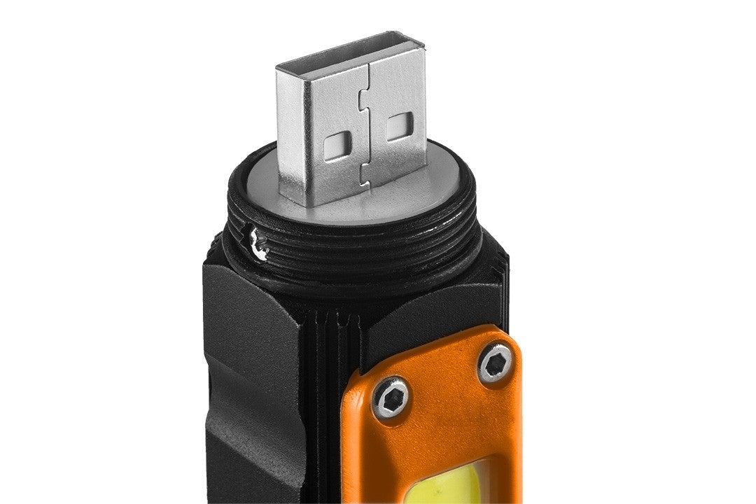 Flashlight Usb Rechargeable 300 Lm 2 In 1 Cree Xpe + Cob Led