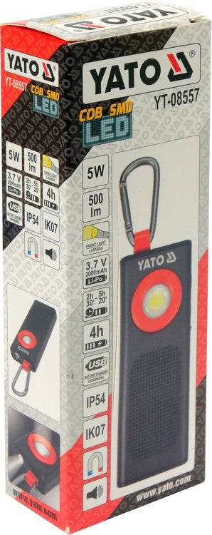 Werklamp 500lm Li-po 3,7v 2000mah 3in1