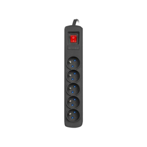 Prelungitor pentru protecție la supratensiune R5 5 prize 5m negru