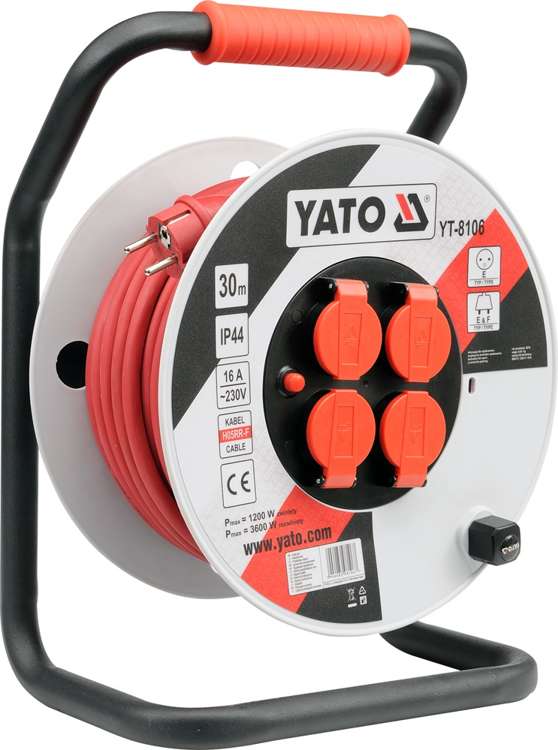 Extension Cord Reel 30m 4 Sockets 3*2.5mm2