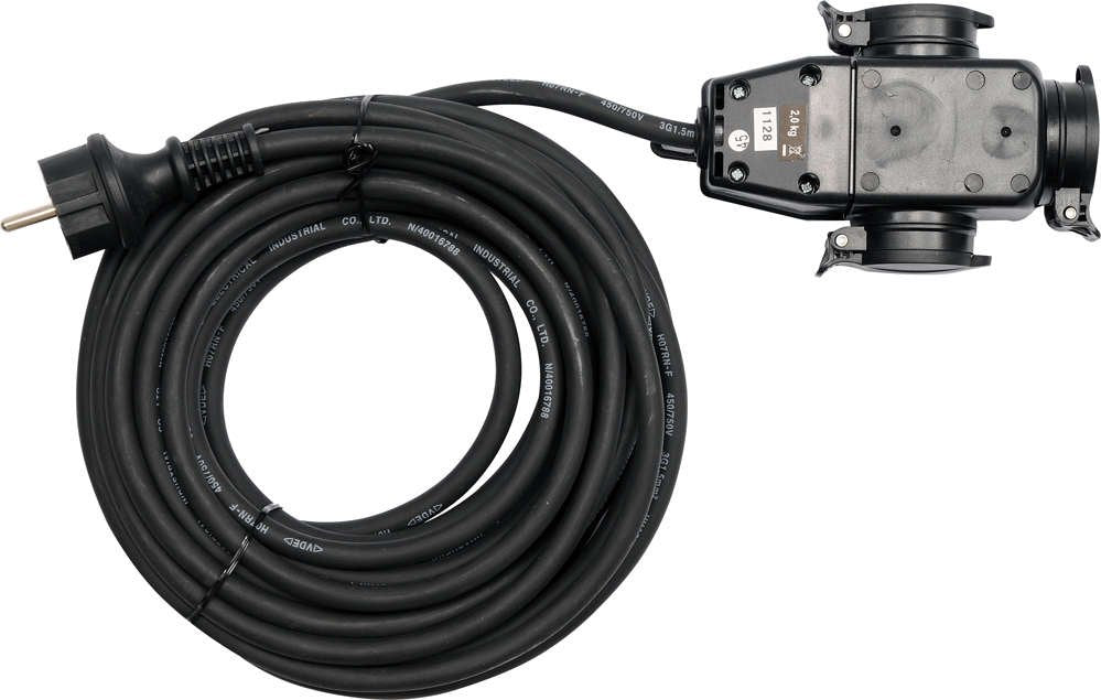 Ip44 Förlängningssladd 10m 3g1.5 Med Splitter