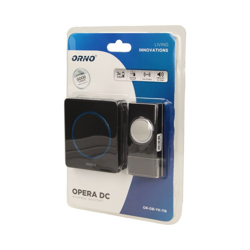 Wireless Battery-operated Doorbell 48 Sounds 100m Opera