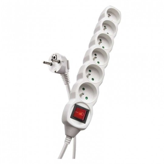 Extension Cord With Switch 5m 6 Sockets
