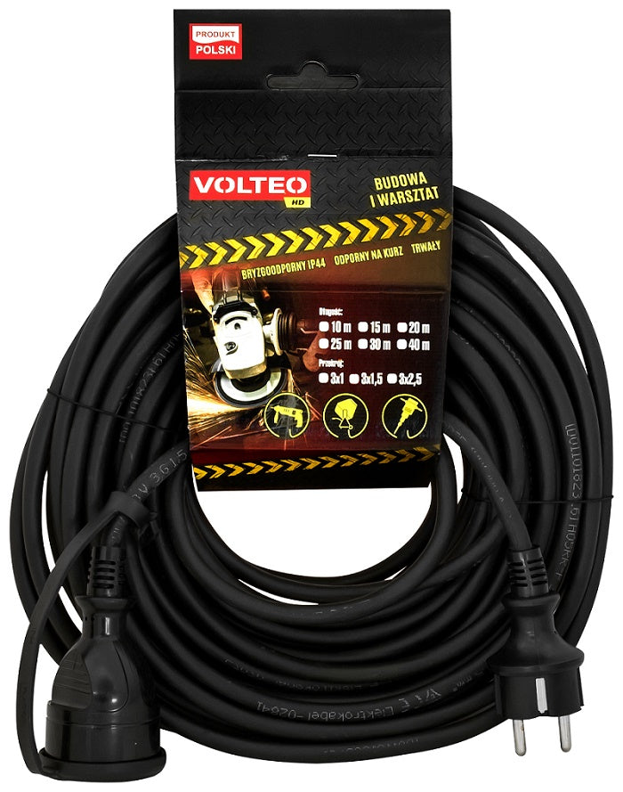 Prelungitor pentru utilizare grea Cablu de 10 m H05rr-f 3*1,5 mm