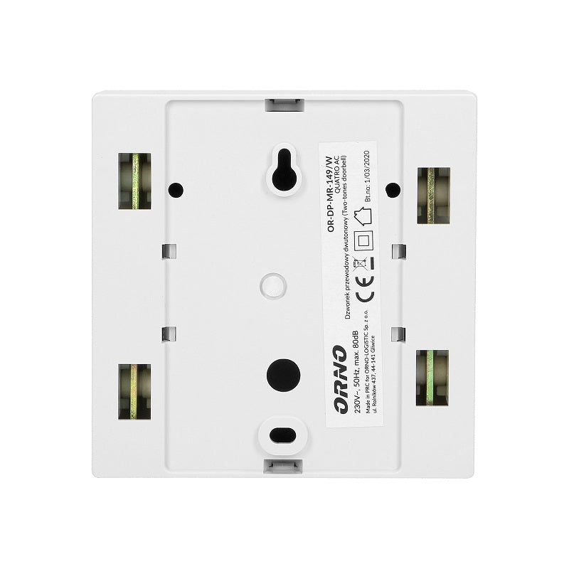 Clopotel Quatro AC bicolor, 230 V, alb