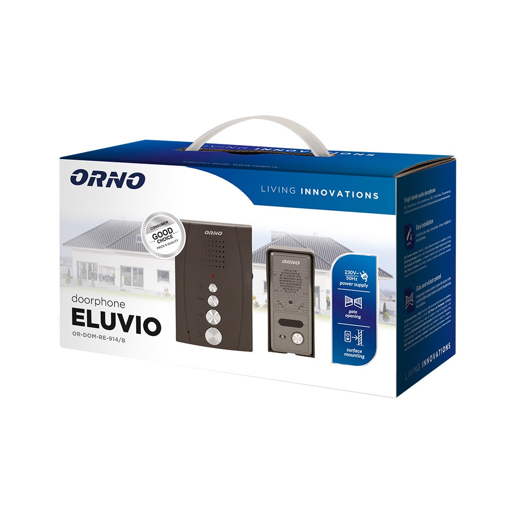 Single-family Intercom N/t Hands-free Black Eluvio