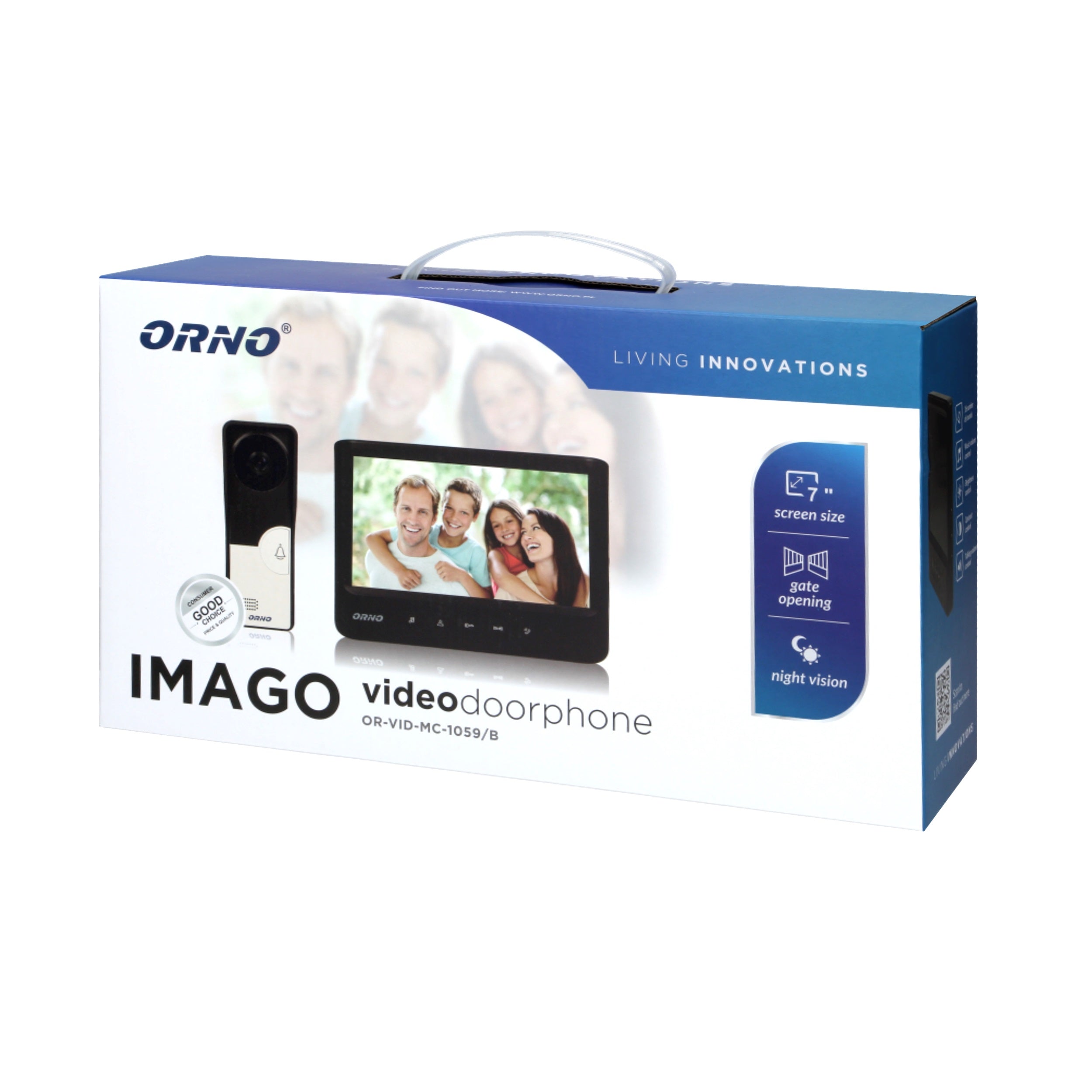 Interphone vidéo mains libres 7' Lcd Noir Imago