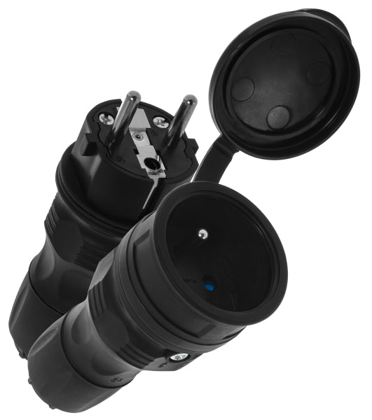 Extrem Ip54 Plug + Socket Set Black
