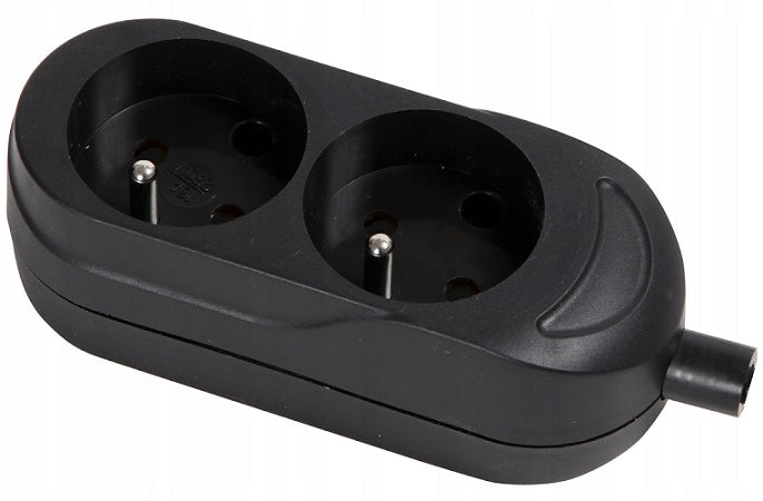 Double Socket 16a 250v Detachable With/with Black