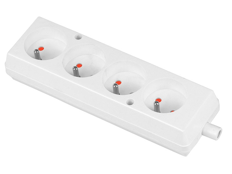 Čtyřnásobná zásuvka 16a 250v Odnímatelná s/s bílou