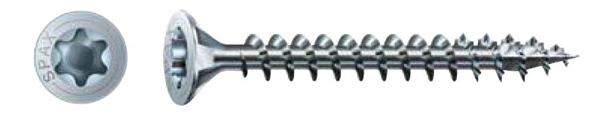 Vite per legno zincata bianca (100) Tx 5,0 * 60 mm Wirox Mini