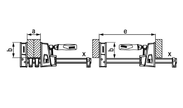Half-size Adjustable Carpenter Clamp 300*95mm.