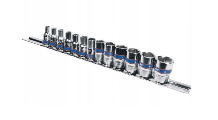 Zestaw nasadek 1/4'' 6-kątnych, 13 sztuk, 4-14mm, krótkie