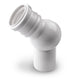 Coude Ajustable 50/0-90 Blanc