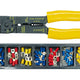 Alicates para engarzar conectores + conectores en casete