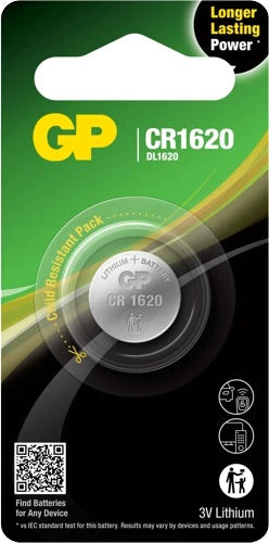 Pila de botón de litio 3v Cr1620